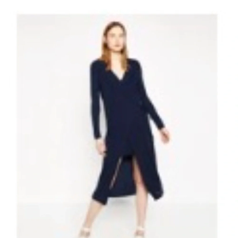 Zara CROSSOVER DRESS WITH FRONT SLIT - Picture 2 of 6